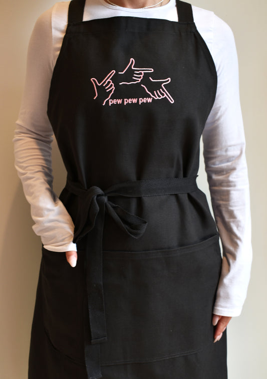 The 'pew pew pew' Apron - Charcoal